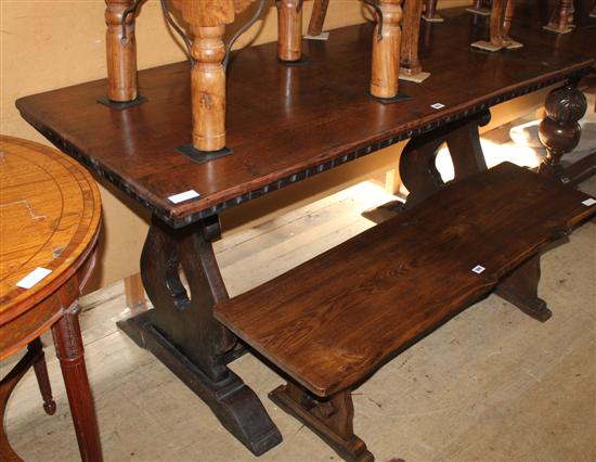 Oak refectory table